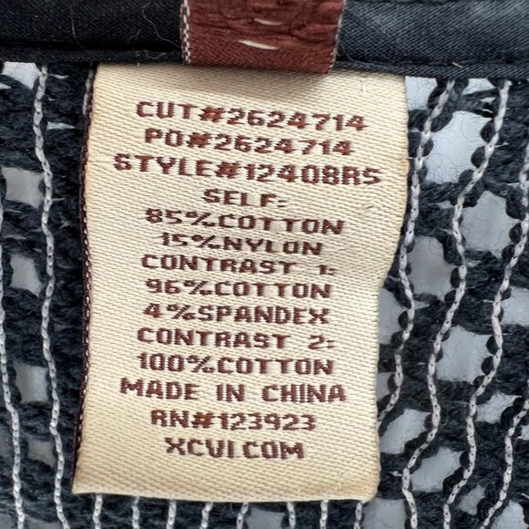 XCVI Tie-Dye Open Front Knit Cardigan Size Medium Crochet Boho Fringe Gray - Picture 5 of 10